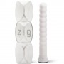 ZIG ZAG RECHARGEABLE AND SELF-HEATING VIBRATOR WHITE