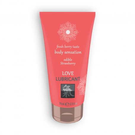 SHIATSU™ EDIBLE STRAWBERRY FLAVOURED LOVE LUBRICANT 75ML