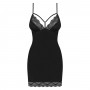 OBSESSIVE DIYOSA CHEMISE AND THONG BLACK