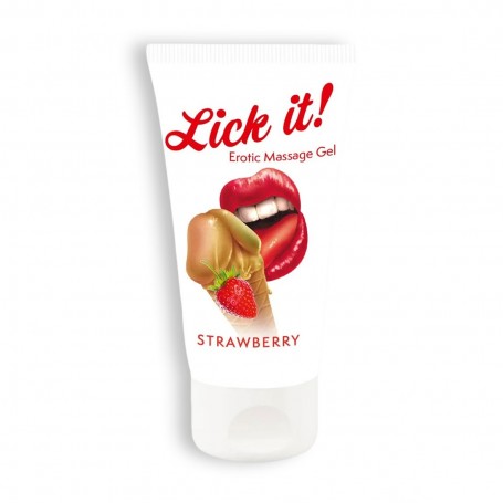 LUBRIFICANTE BEIJÁVEL LICK-IT MORANGO 50ML