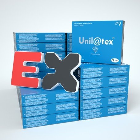 Image: 50 BOXES OF 144 NATURAL CONDOMS UNILATEX on Prazer24 Sex Shop Online