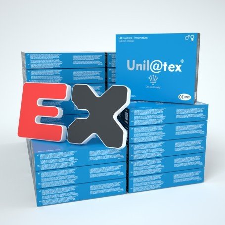 Image: 50 CAJAS DE 144 CONDONES NATURALES UNILATEX on Prazer24 Sex Shop Online