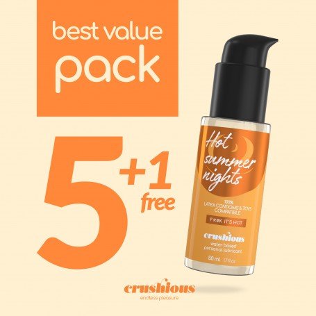 Image: PACK OF 5 CRUSHIOUS WARMING EFFECT LUBRICANTS 50 ML + 1 FREE on Prazer24 Sex Shop Online