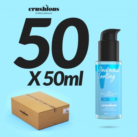 Image: PACK DE 50 LUBRIFICANTES COM EFEITO FRIO 50 ML CRUSHIOUS on Prazer24 Sex Shop Online