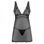 Image: OBSESSIVE SWEETIA BABYDOLL AND THONG BLACK on Prazer24 Sex Shop Online