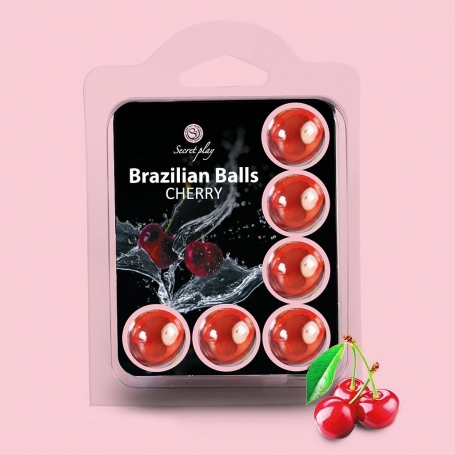 BOLAS LUBRICANTES BESABLES BRAZILIAN BALLS SABOR A CEREZA 6 X 4GR