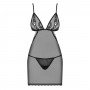 Image: OBSESSIVE MILLAGRO CHEMISE AND THONG BLACK on Prazer24 Sex Shop Online