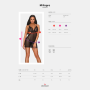 Image: OBSESSIVE MILLAGRO CHEMISE AND THONG BLACK on Prazer24 Sex Shop Online