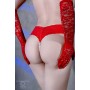 TANGA DE PERLAS CR-4395 ROJO CON BALA VIBRADORA