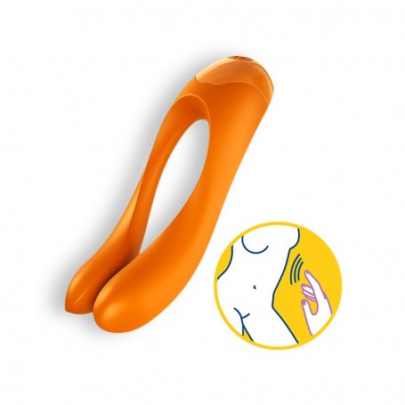 Image: SATISFYER CANDY CANE VIBRATOR ORANGE on Prazer24 Sex Shop Online