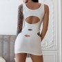 CR-4432 MINIDRESS WHITE