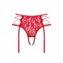 OBSESSIVE REDIOSA CROTCHLESS GARTER BELT RED