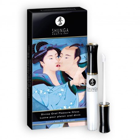 Image: 12 PACK SHUNGA DIVINE ORAL PLEASURE GLOSS COCONUT 10ML on Prazer24 Sex Shop Online