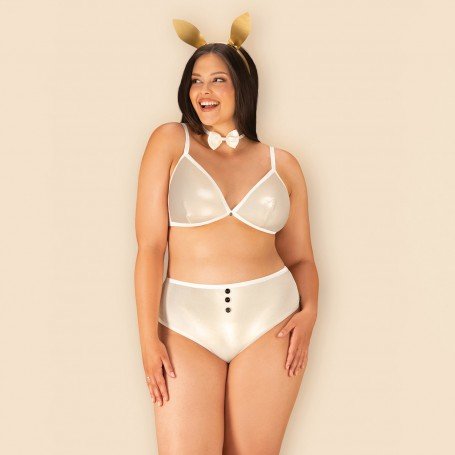 Image: QUEEN SIZE OBSESSIVE NEO GOLDES RABBIT COSTUME YELLOW on Prazer24 Sex Shop Online