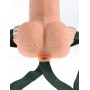 ARNÊS COM DILDO OCO RECARREGÁVEL 6" HOLLOW RECHARGEABLE STRAP-ON COM COMANDO FETISH FANTASY SERIES