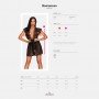 Image: OBSESSIVE ROMANESA PEIGNOIR BLACK on Prazer24 Sex Shop Online