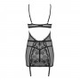 OBSESSIVE BASITTA CHEMISE AND THONG BLACK