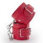 BONDAGE LOVE LEATHER HANDCUFFS CRUSHIOUS RED