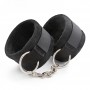 TOUGH LOVE VELCRO HANDCUFFS WITH EXTRA 40CM CHAIN CRUSHIOUS BLACK