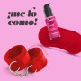 CRUSHIOUS ME LO COMO VELCRO HANDCUFFS SET + SATIN BLINDFOLD AND STRAWBERRY KISSABLE LUBRICANT CRUSHIOUS