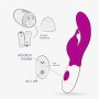 VIBRADOR CON ESTIMULADOR DE CLÍTORIS GUMMIE MORADO Y LUBRICANTE DE BASE AGUA INCLUIDO CRUSHIOUS