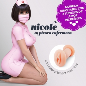 NICOLE L'INFIRMIÈRE POUPÉE GONFLABLE AVEC MASTURBATEUR CRUSHIOUS
