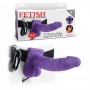 7" HOLLOW VIBRATING STRAP-ON FETISH FANTASY SERIES PURPLE