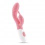 Image: VIBRADOR CON ESTIMULADOR DE CLÍTORIS GUMMIE ROSA Y LUBRICANTE DE BASE AGUA INCLUIDO CRUSHIOUS on Prazer24 Sex Shop Online