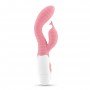 Image: VIBRADOR CON ESTIMULADOR DE CLÍTORIS GUMMIE ROSA Y LUBRICANTE DE BASE AGUA INCLUIDO CRUSHIOUS on Prazer24 Sex Shop Online