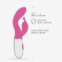 Image: VIBRADOR CON ESTIMULADOR DE CLÍTORIS GUMMIE ROSA Y LUBRICANTE DE BASE AGUA INCLUIDO CRUSHIOUS on Prazer24 Sex Shop Online