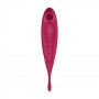 VIBRADOR TWIRLING PRO SATISFYER COM APLICAÇÃO CONNECT VERMELHO