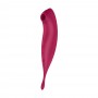 VIBRADOR TWIRLING PRO SATISFYER COM APLICAÇÃO CONNECT VERMELHO