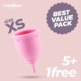 Image: 5 + 1 FREE CRUSHIOUS MINERVA XS MENSTRUAL CUP WITH POUCH on Prazer24 Sex Shop Online