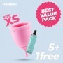 Image: 5 + 1 FREE CRUSHIOUS MINERVA XS MENSTRUAL CUP WITH POUCH AND TOY CLEANER 150 ML on Prazer24 Sex Shop Online