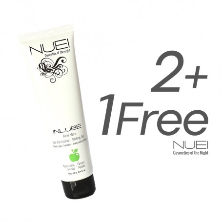 Image: PACK OFERTA ESPECIAL 2 + 1 GRATUITO LUBRICANTE A BASE DE AGUA MANZANA VERDE INLUBE NUEI 100ML on Prazer24 Sex Shop Online