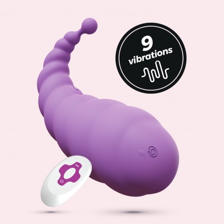 CRUSHIOUS COCOON RECHARGEABLE VIBRATING EGG WITH WIRELESS REMOTE CONTROL PURPLE