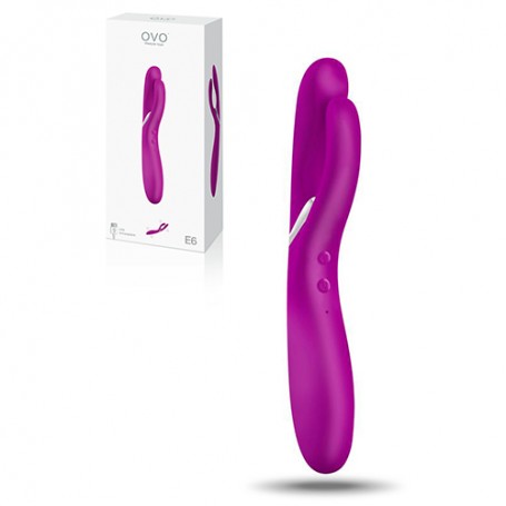 OVO E6 RECHARGEABLE DOUBLE VIBRATOR FUCHSIA