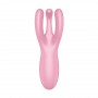 VIBRADOR THREESOME 4 COM APP SATISFYER ROSA