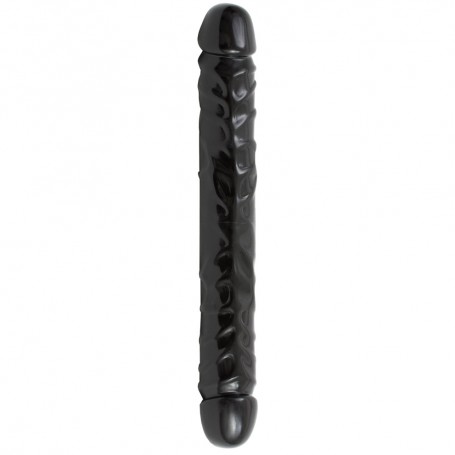 DILDO DUPLO JR. VEINED DOUBLE HEADER 12'' PRETO