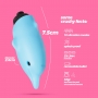 O-PET DAUPHIN AVEC VIBROMASSEUR BULLET À 10 VIBRATIONS BLEU