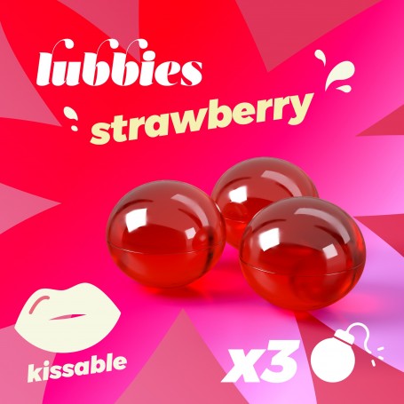 CRUSHIOUS LUBBIES KISSABLE OIL BALLS STRAWBERRY