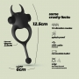 CRUSHIOUS DAEMON COCKRING WITH RECHARGEABLE VIBRATING BULLET BLACK