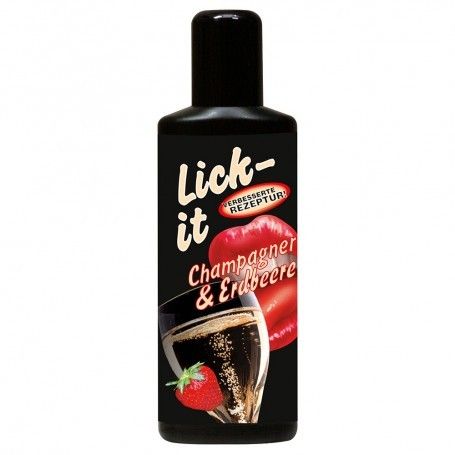 Image: LICK-IT KISSABLE LUBRICANT SPARKLING WINE AND STRAWBERRY 100ML on Prazer24 Sex Shop Online