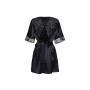 BEAUTY NIGHT FASHION DELIGHT DRESSING GOWN AND THONG BLACK