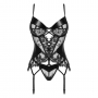 BEAUTY NIGHT FASHION LEONELA CORSET AND THONG BLACK