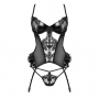 BEAUTY NIGHT FASHION RAFAELLA CORSET AND THONG BLACK