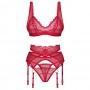 CONJUNTO DE 3 PEÇAS CUPIDE DESIR VERMELHO OBSESSIVE