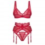 ENSEMBLE 3 PIÈCES CUPIDE DESIR ROUGE OBSESSIVE