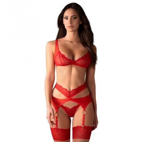 CONJUNTO DE 3 PEÇAS CUPIDE DESIR VERMELHO OBSESSIVE