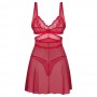 CAMISA DE NOITE E TANGA CUPIDE DESIR VERMELHO OBSESSIVE